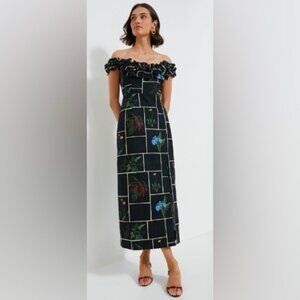 Tuckernuck Midi Fresher Bud Floral Dress NWT 14